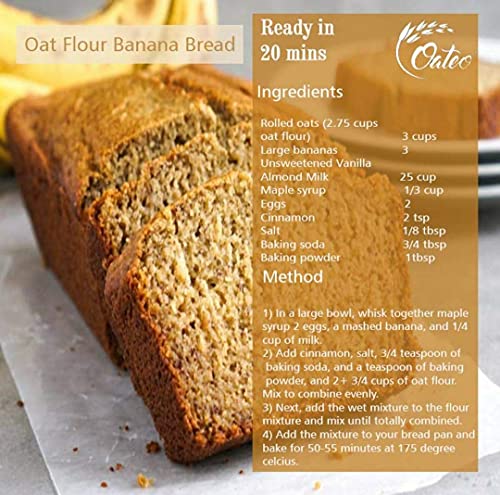 Image of Oateo Jumbo Rolled Oats 1KG | Diet Food for Weight Management | High Protein & Fiber | Delicious breakfast | Gluten free | Healthy Food with No Added Sugar