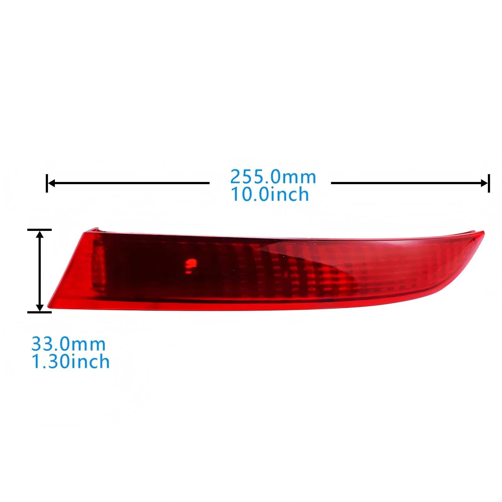 Kompatibel mit für X5 E70 LCI 2010–2013 links+rechts Reflektor für hintere Stoßstange ohne Licht 63147240997 63147240998 7240997 7240998