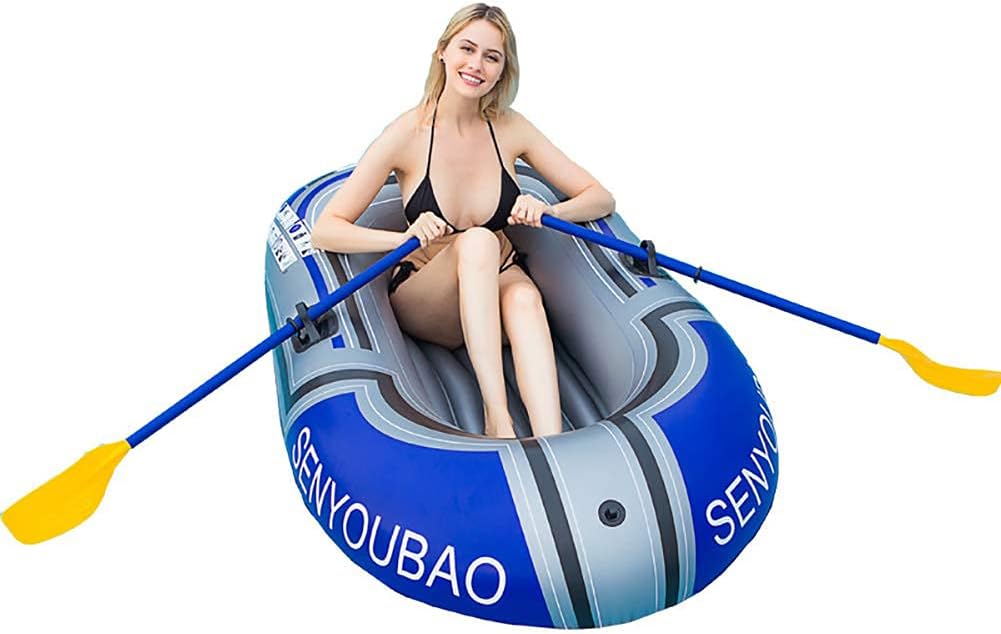 Boat Raft, Inflatable Set,Inflatable Dinghy Rowing Boats For Adults Rubber Dingy Bat-Inflatable Kayak Canoe Fishing,Thickened Fishing Tear-resistant Foldable Drifting Boat,One persinflatable boat