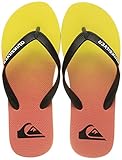 X Quiksilver Molokai New Wave, Sandalia Hombre, Negro y Naranja, 41 EU