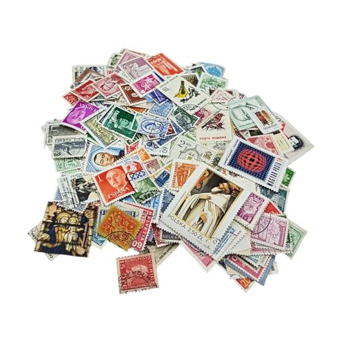 IMPACTO COLECCIONABLES - 500 European Stamps Collection with Included Album (5.5 x 7 x 0.4 in), Black - Image 3
