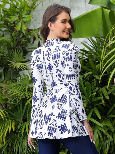 Women Modest Muslim Swimwear Sport Long Sleeves Swimsuit 3pcs Burkini Bra Pad3