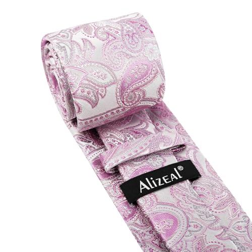 Image of Alizeal Mens 3.15'' Vintage Paisley Tie Pocket Square Set