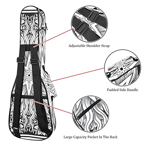 Housse pour ukulélé effet bois sculpté avec motif floral étoile de 10 mm d’épaisseur rembourrage éponge 53,3 cm sac de… - Les Beatles, Paul McCartney, John Lennon, RIngo Starr, George Harrison Housse pour ukulélé effet bois sculpté avec motif floral étoile de 10 mm d'épaisseur rembourrage éponge 53,3 cm sac de… – Image 4