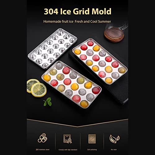 Bandeja para cubos de hielo redonda de acero inoxidable 304 miniatura 7