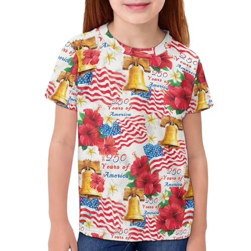 Image of Kids Graphic T-Shirt Boys Girls Novelty Tees Top Short Sleeve Shirts Summer Blouses 3-16