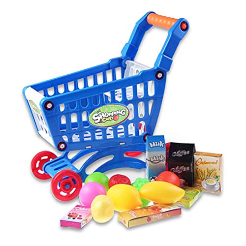 Mini-einkaufswagen, Supermarkt, Miniatur-Trolley, Puppenhaus-Dekoration Mit Vollem Lebensmittelgeschäft, Baby…