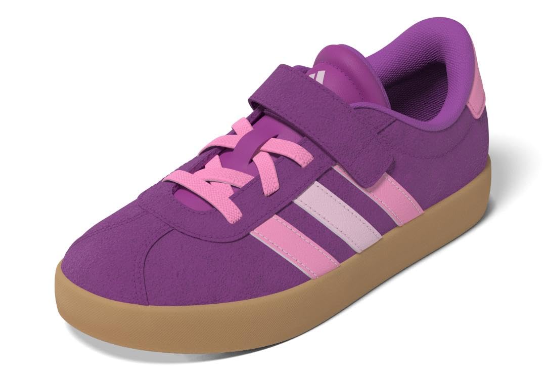 adidas Kids' VL Court 3.0 Elastic Lace &amp; Strap Shoe