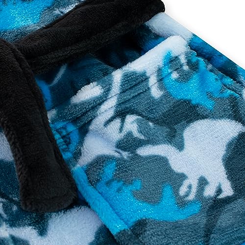 Jurassic World Bademantel | Dinosaur Bademantel Kinder | Dino Kinder Morgenmantel | Blau 116