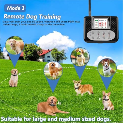 Wireless Dog Fence Collar and Transmitter