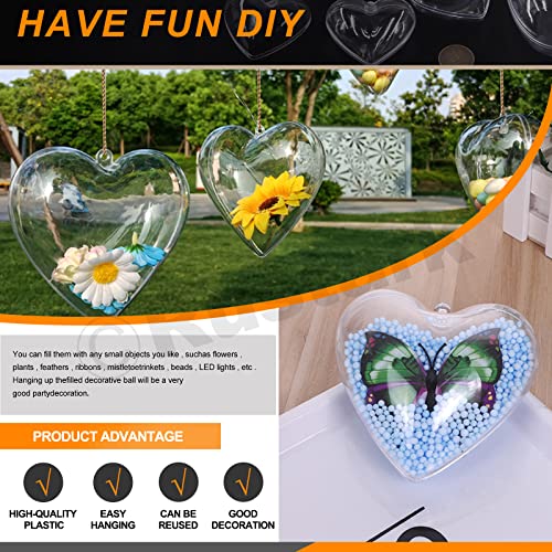 Kit de adornos de Navidad de plástico transparente rellenable para evitar roturas en bodas 7