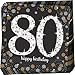 Produktbild Amscan 511965 - Servietten 80. Geburtstag, 16 Stück, 33 x 33 cm, Happy Birthday, Sparkling Celebration