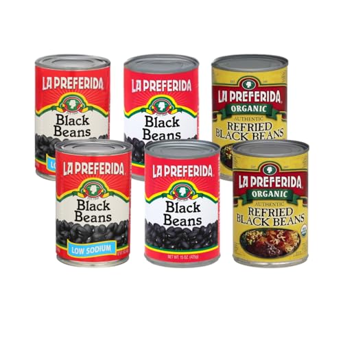 Image of La Preferida Black Beans (Original, Low Sodium, & Refried) (2ea / 15oz) (Variety Pack)