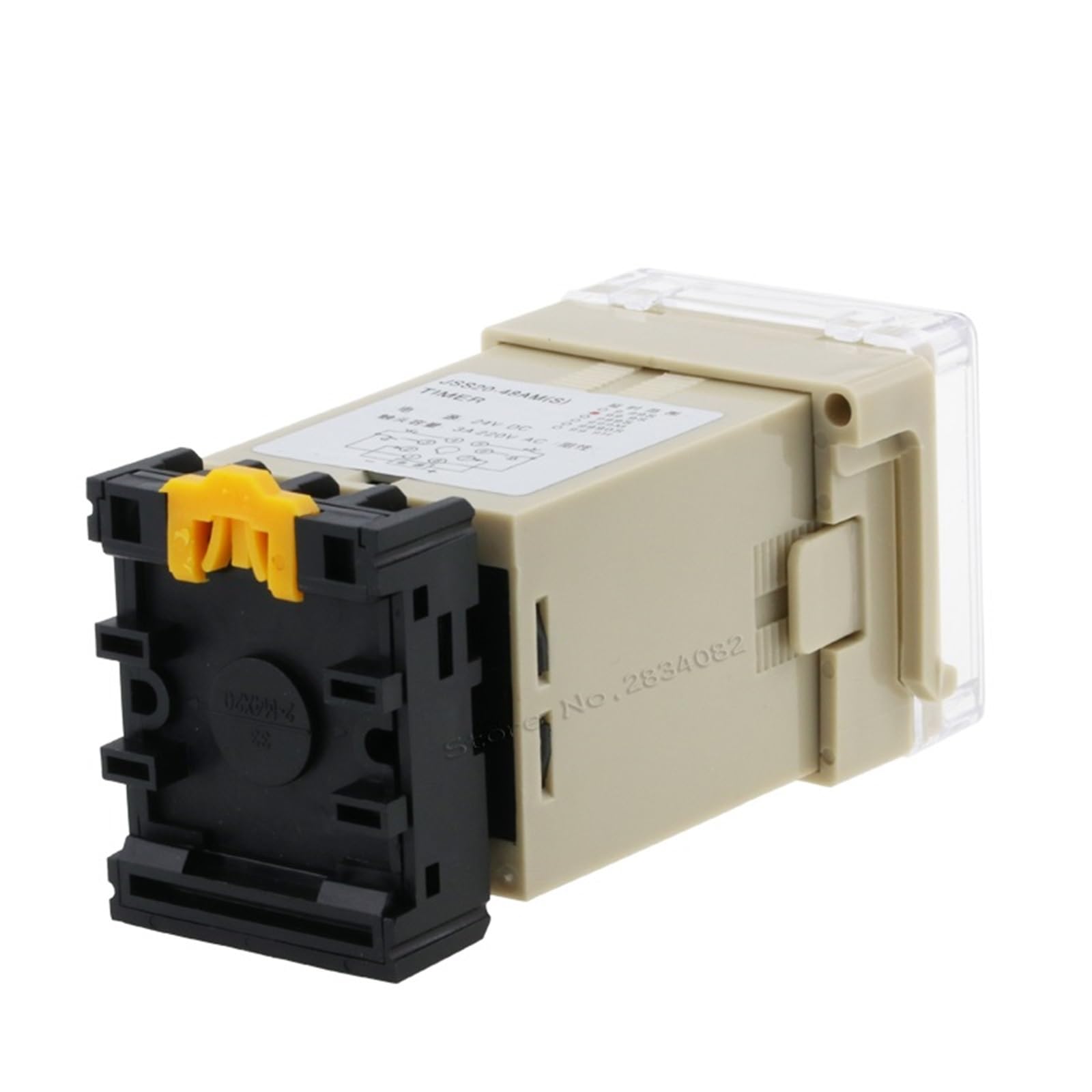 HEGZA Relè temporizzato Digitale elettronico 99.9S AC 110V 220V 380V DC 24V Ciclo di Ripetizione Uso Generale con Base Presa JSS20-48AMS Temporizzatore (Size : AC 110V)