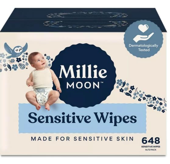Generic Millie Moon Sensitive Wipes, Jumbo Box - 648ct