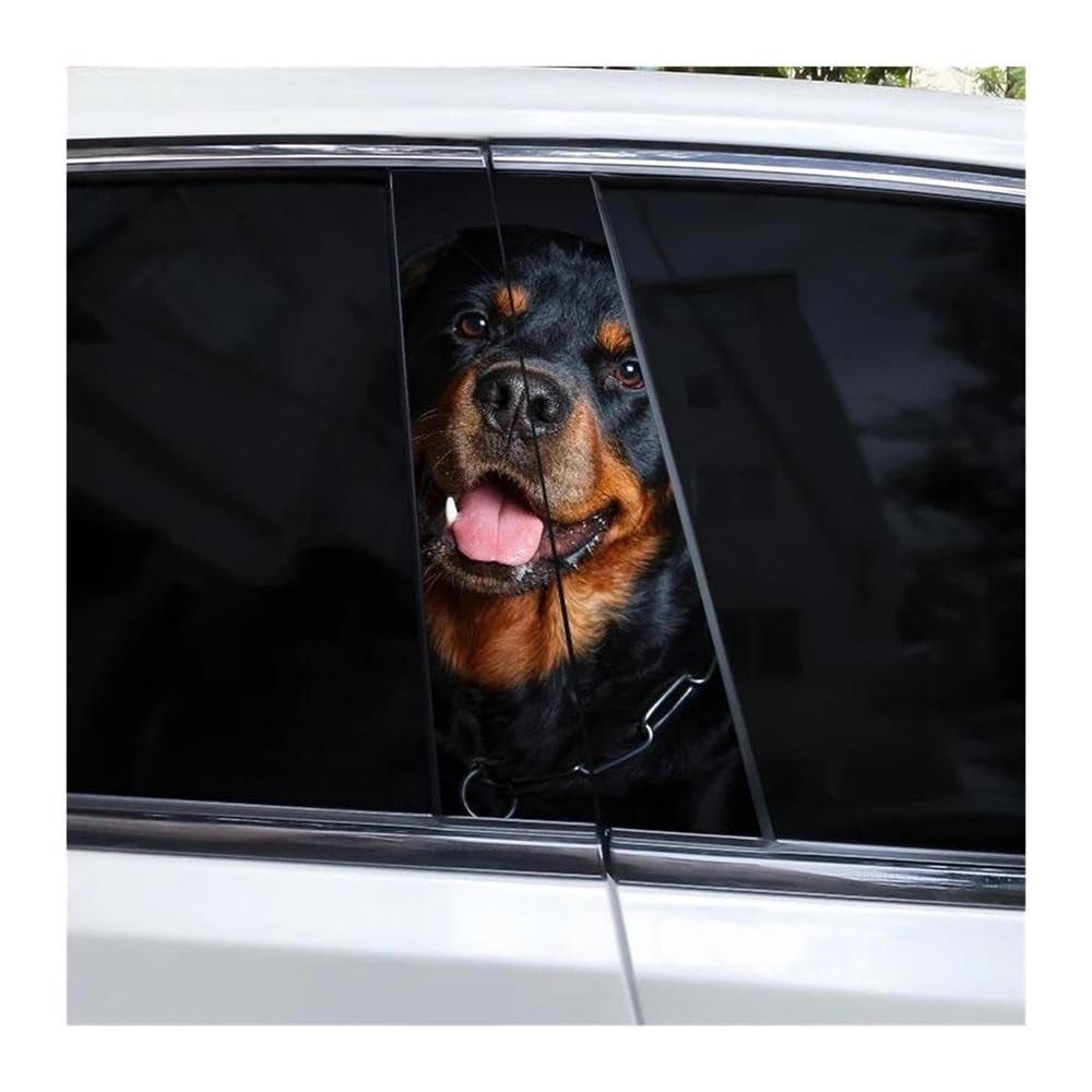 Decorative Items 2pcs Dobermann Shepherd Dog DIY Car Door Pillar Vinyl Decal Covering Scratched(M)