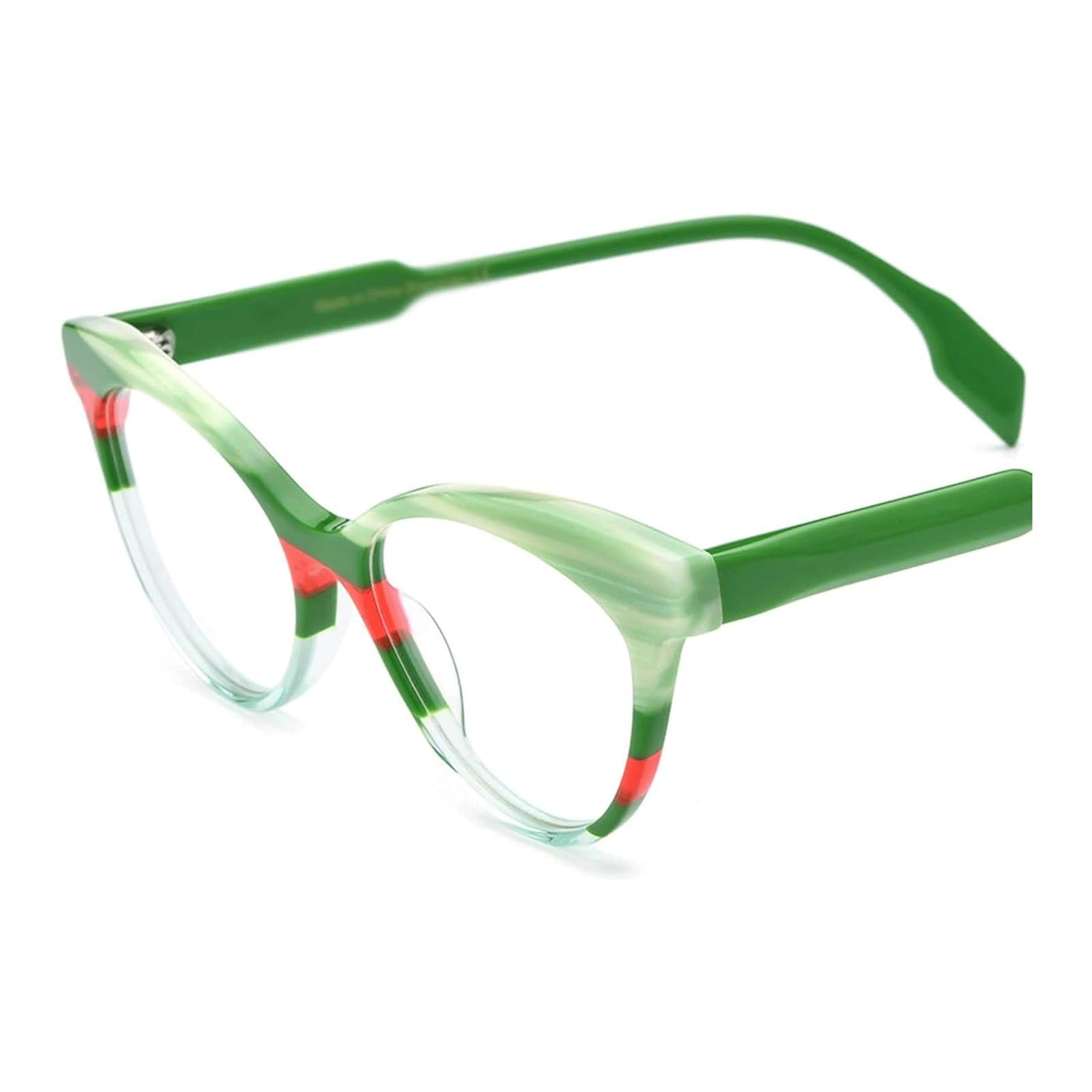 Okulary przeciwsłoneczne z octanu, oprawki do okularów, wielokolorowe, w paski, modne oprawki do okularów, okulary typu kocie oko dla kobiet i mężczyzn(Style 3)