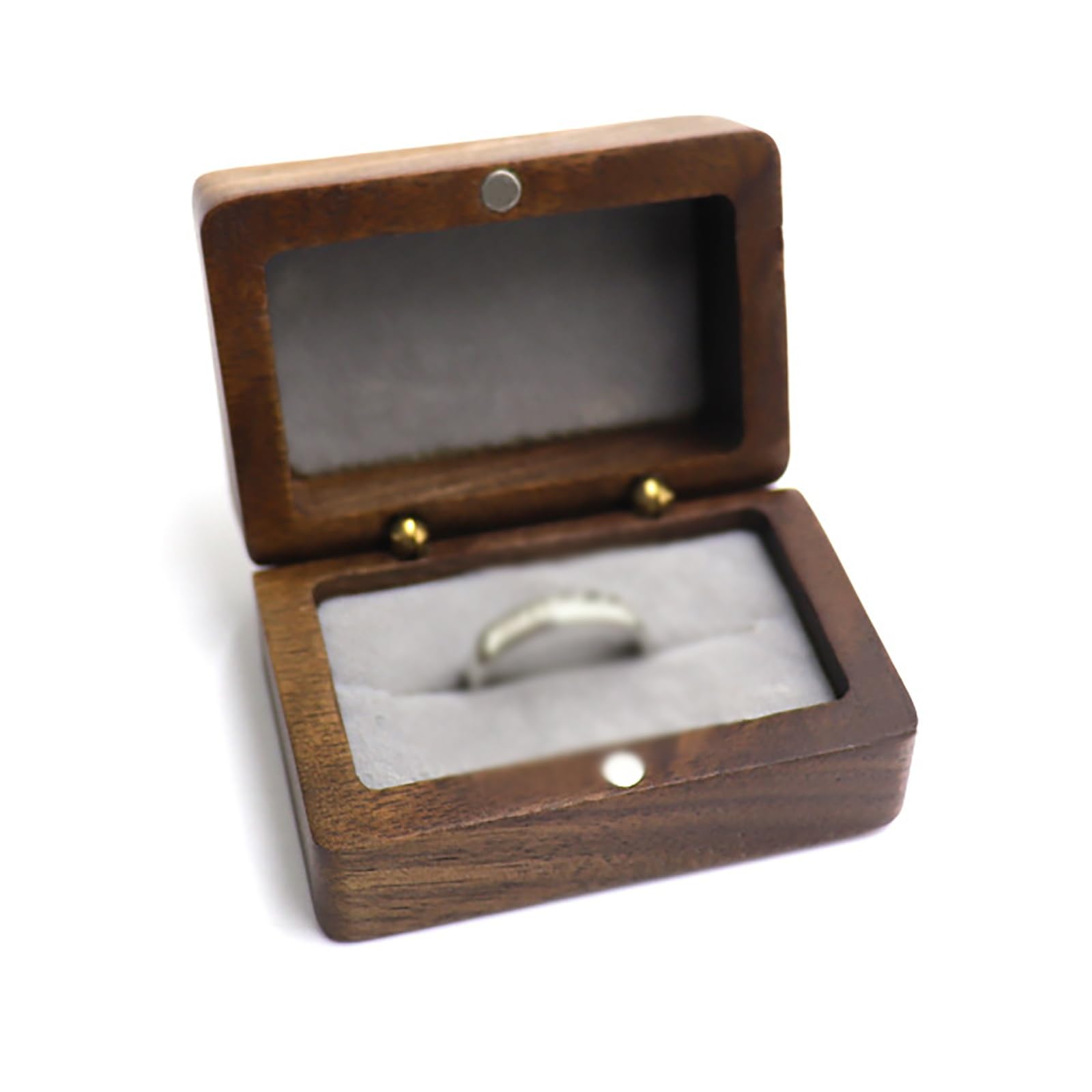 DUMRALBQE Wooden Ring Box Ring Wooden Box Portable Organiser Boxes for Storage and Placement(Grey)
