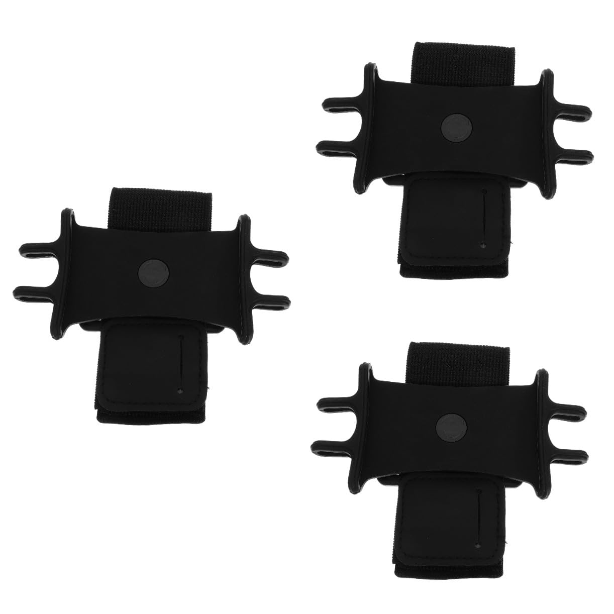 NUOBESTY 16 Pezzi braccialetto del cellulare banda di braccio del telefono cellulare chiave polso mano braccialetto universale supporto da corsa per telefono nylon Black