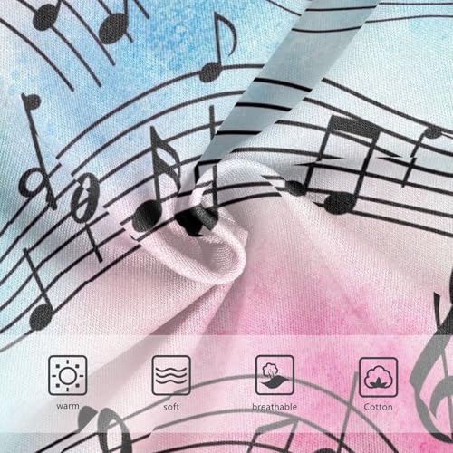 Black Musical Notes Pink Blue Toddler Cotton Underwear, Girls' Underwear, 2T–8 Years3