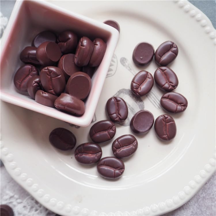 Miniatura 6 de Rgontar 50 piezas de resina de granos de café de simulación mini decoración de granos de café