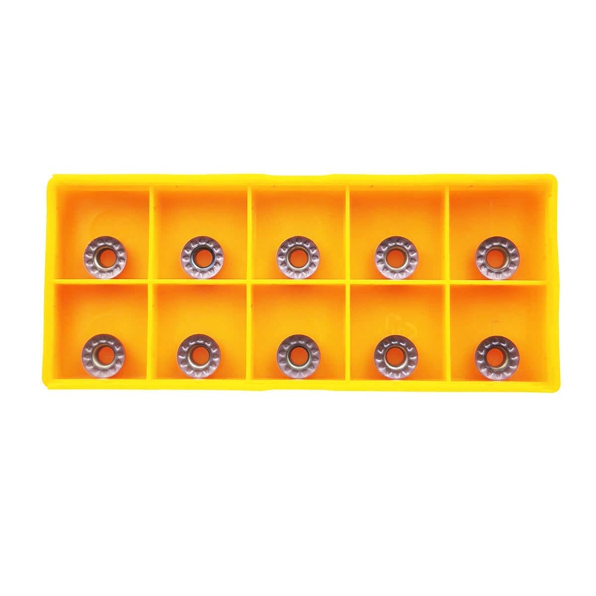 Lot de 11 fraises rondes RCMT060204 MO R3 en carbure de tungstène avec SRDCN 1212H06 1212H06 12 mm - Outils de tour ronds en carbure de tungstène - Outils de tournage indexables - Porte-insert