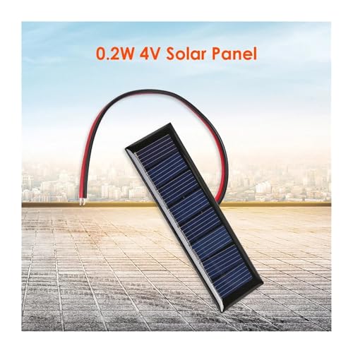 Panel solar impermeable 5V 0.28W cargador portátil exterior con dos cables 2 piezas 5