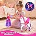 BYCICI Magic Light Unicorn & Princess Doll, Unicorn Toys for Girls 3-6, Christmas Birthday Gifts for Kids Girls Aged 3 4 5 6 7 8