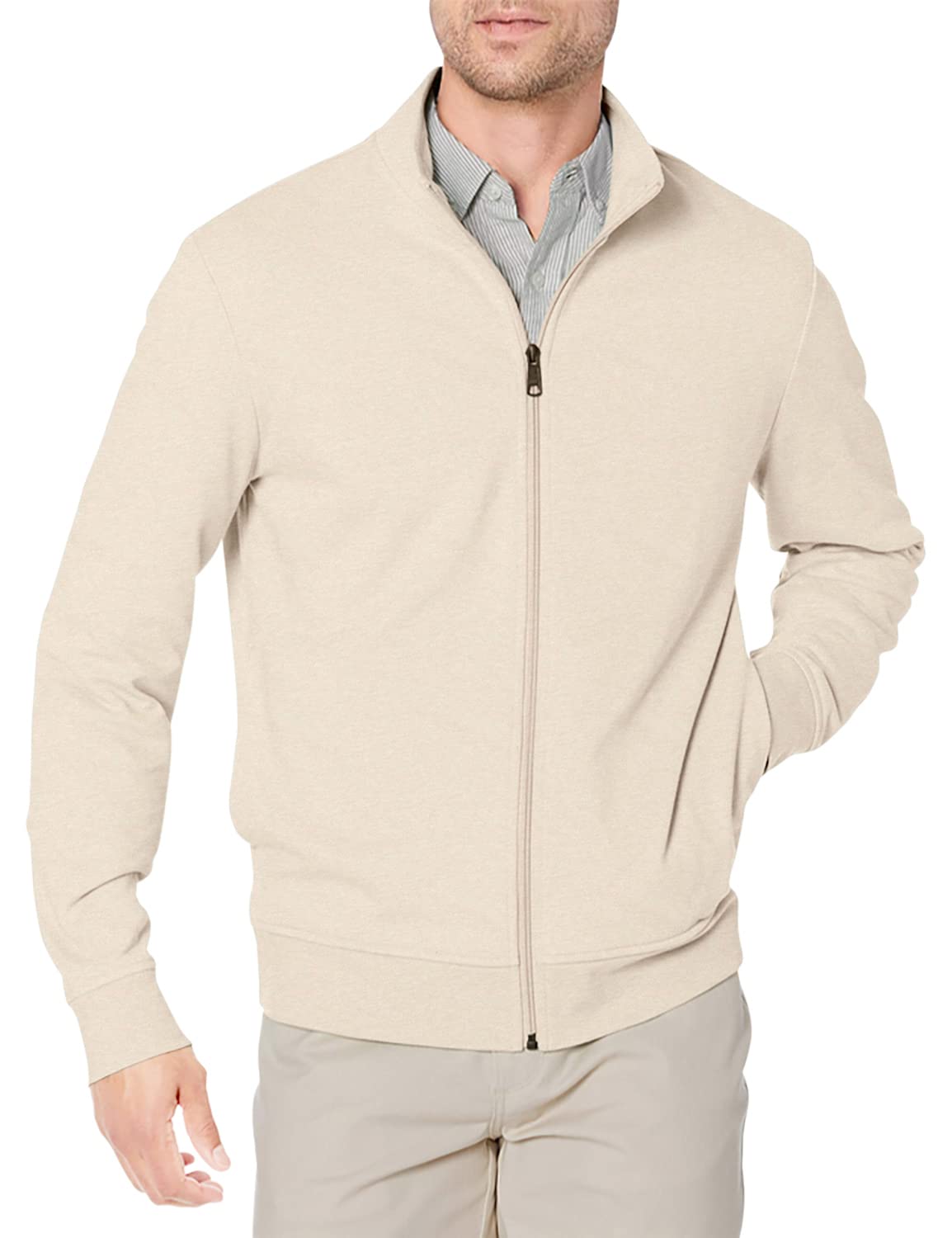 Amazon Essentials Sudadera Ligera de Felpa con Cremallera Completa y Cuello Perkins Hombre — view 12