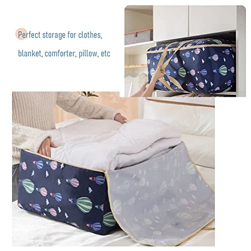 GRSTREE Large Storage Bags 84L Waterproof Heavy Duty Oxford Organizer Bags, Moisture proof and Dust-proof Under Bed Storage Foldable - Image 3