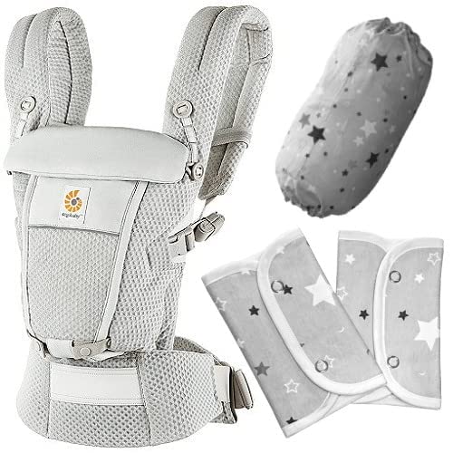 アダプト ソフトフレックス Adapt Soft Flex パールグレー　エルゴベビー 抱っこ紐セット (よだれパッド+収納カバー付） ERGO Baby