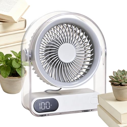 Ventilateur de Bureau Mini USB avec 5 Vitesses et Affichage Numérique
