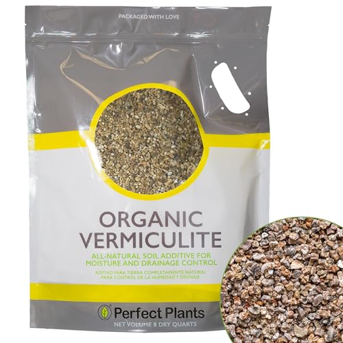 Organic Vermiculite by Perfect Plants - 8 Dry Quarts Natural Medium Grade Soil Additive for Potted Plants