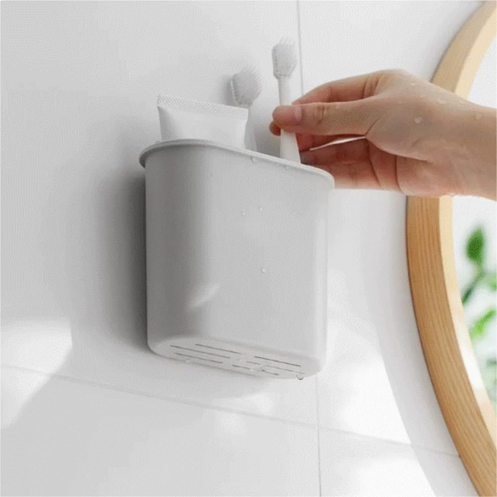 Bagno Porta Porta Spazzolino Elettrico da Parete for Bagno, Non È Necessaria Alcuna Foratura Spazzolino Accessori(4pcs)