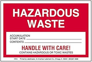 Labelmaster HWA Hazardous Waste Label, Paper Stock (Pack of 500)