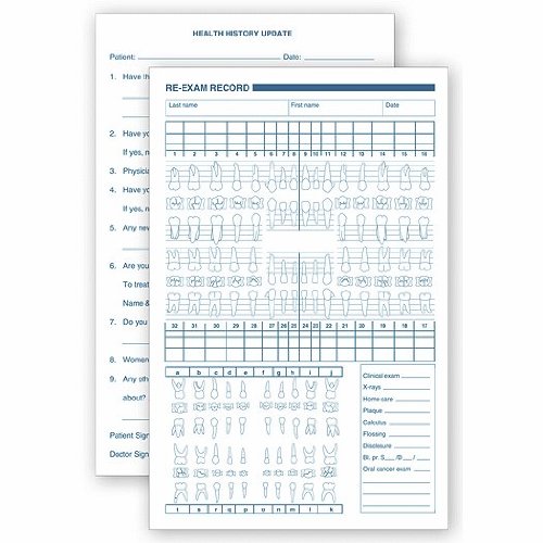 Dental Health History Re Exam Records Primary and Permanent (250)