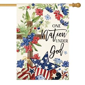 AVOIN colorlife Memorial Day Patriotic 4th of July House Flag 28x40 Inch Double Sided Outside, Flowers Cross Yard Outdoor Decoration AVOIN colorlife Memorial Day Patriotic 4th of July House Flag 28×40 Inch Double Sided Outside Flowers Cross Yard Outdoor Decoration