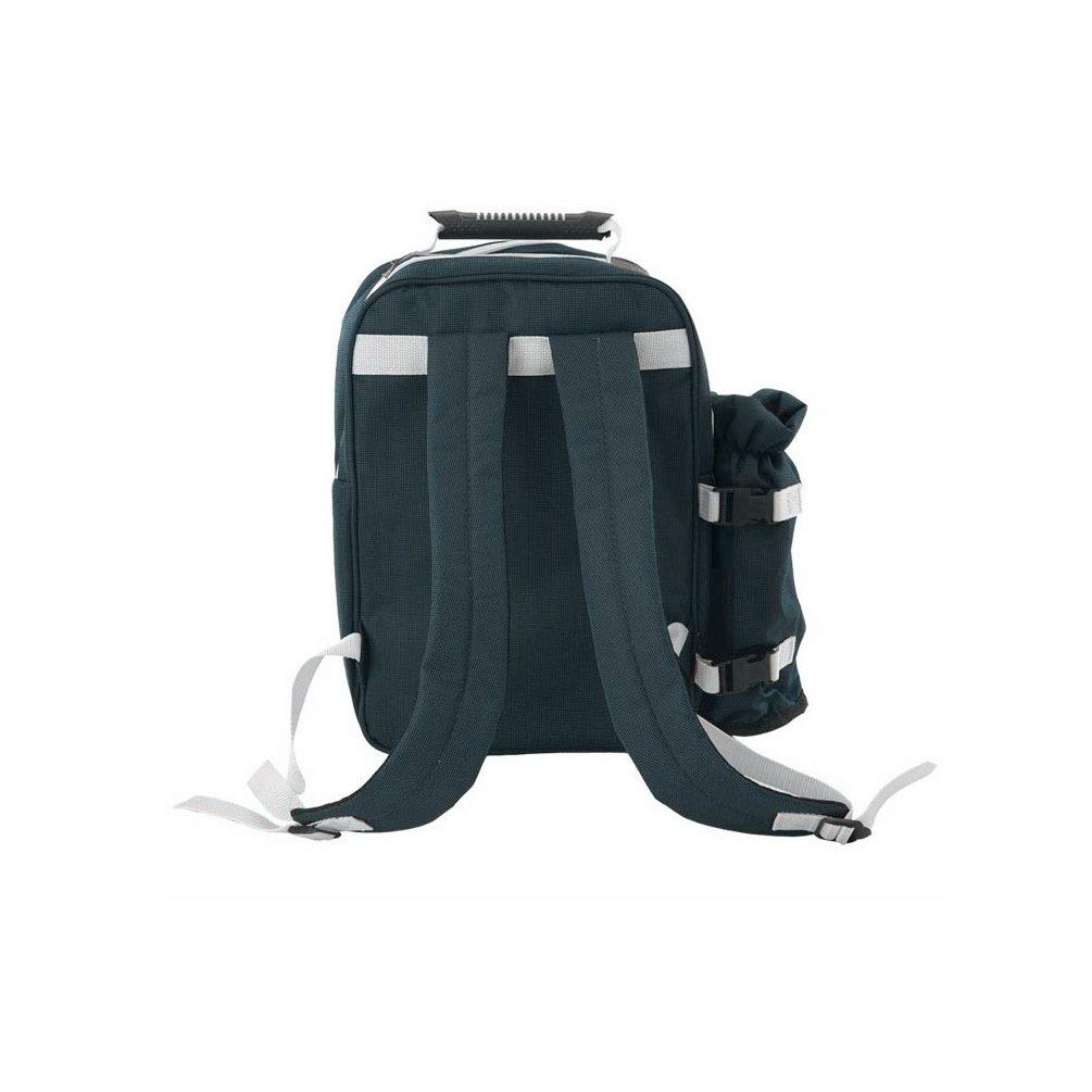 Mochila de Picnic para 4 Personas, con Manta de Plumas y Compartimento Fresco, Suave y Apta para Playa/Picnic