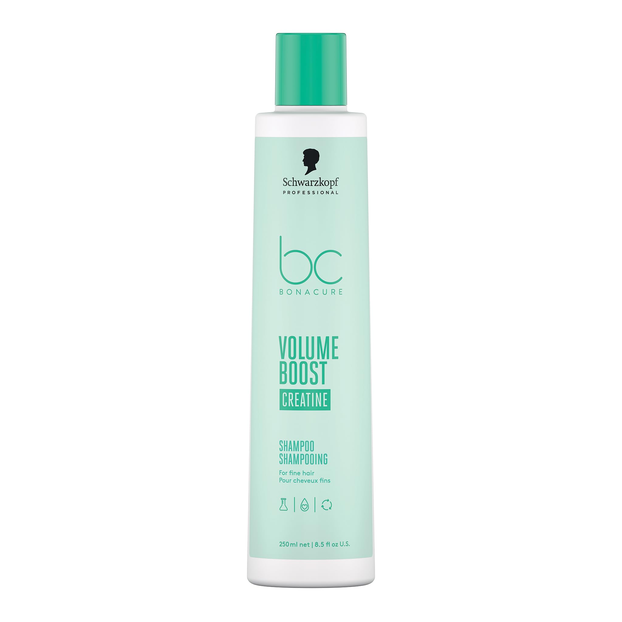 Schwarzkopf Professional Bonacure Volume Boost Shampoo For Fine Flat Hair Vegan Care Complex Creatine Cell Equalizer Technology Anti Static Cleanser Fuller Hair Feeling Purifying 250 ml