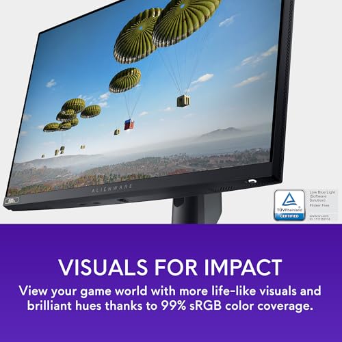 Image of Alienware AW2524HF Gaming Monitor - 24.5-inch (1920x1080) 500Hz (Overclock) 0.5ms Display, Height /Tilt /Swivel /Pivot Adjustability, 3yr Advanced Exchange-Black