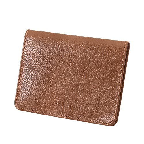 Carteira Feminina de Couro Bovino Legítimo p/Cartões, RG, CNH e Cédulas Dobradas Mariart 649 (Camel)