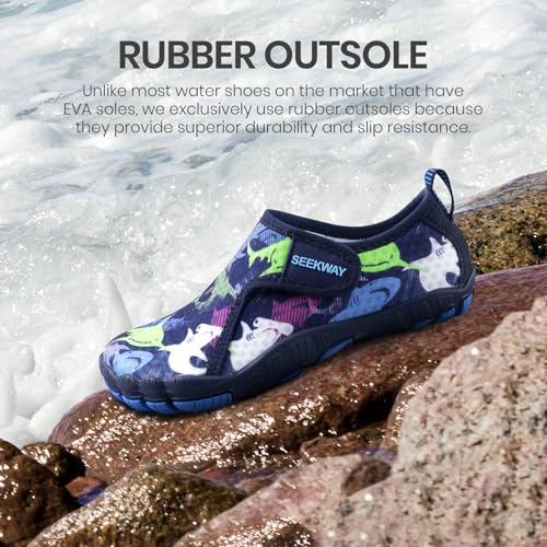 Image of SEEKWAY Barefoot Water Shoes for Kids - Wide Toe Box and Quick-Dry Sand Shoes Toddler for Hiking Swim Beach Pool Kayak Sport Accessories, Camping Essentials Non-Slip for Boys Girls Sizes