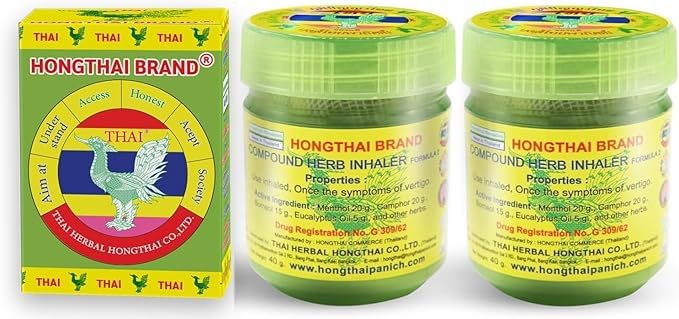KAIRVI Hongthai Brand Thai Herbal Compound Green 2 Jars