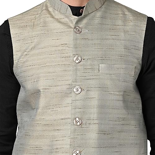 Image of Vastraa Fusion Men's Export-Quality Indian Traditional Nehru Jacket /Waistcoat