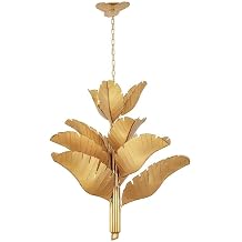 Varaluz Lighting Banana Leaf - 12 Light Chandelier in Urban Rustic Style-46.5 Inches Tall and 44 Inches Wide-Gold Finish -Traditional