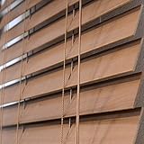 ブラインド 木製 選べる58サイズ 羽幅35mm ウッドブラインド 中国製