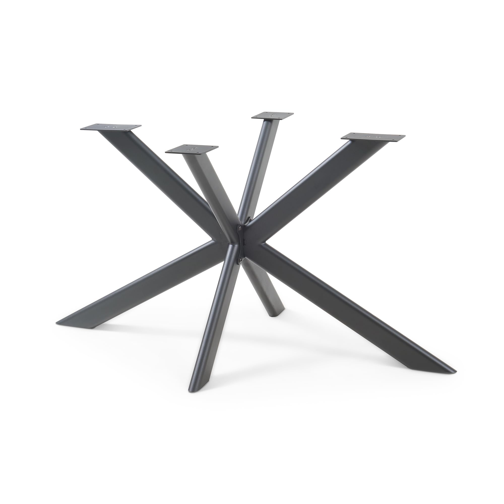 [en.casa] Pata para Mesa de Comedor Svallersun DIY en Forma de Estrella Tipo Araña Patas para Muebles Armazón Acero 140 x 78 x 71,5 cm Ovalada Aplanada - Negro