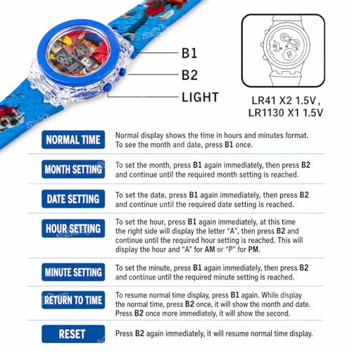 Image of Zest 4 Toyz Digital Watch for Kids Watch for Boys with 6 Image Projector Cartoon Design Adjustable Strap Battery Included Fun Projector Watch Birthday Gift for Boys and Girls Age 3+ (Multicolor)