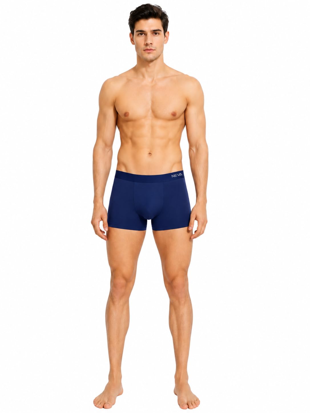 neva Men's Micro Polyamide Elastane Seamless Short Trunk | Breathable Moisture-Wicking Boxer Trunk| 4-Way Stretch | Lightweight Bonded Underwear | Solid Innerwear-picture-34