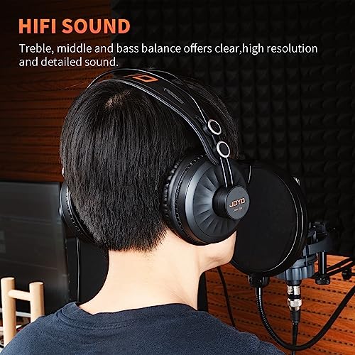 image for JOYO Studio Headphones Monitor Headphone for Recording Over Ear Noise 